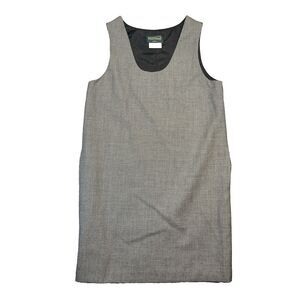 VTG Harvé Benard 100% Wool Sleeveless Houndstooth Shift Dress Sz 6‎ Acedemia